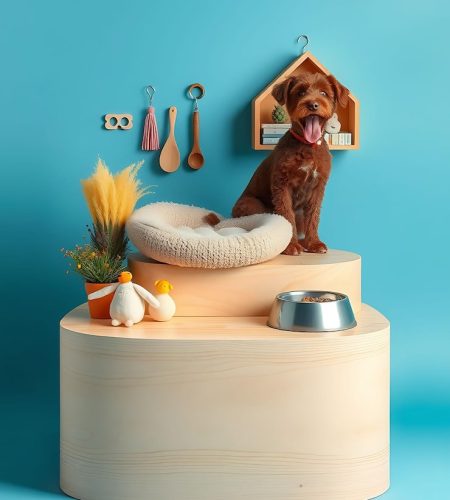 pet shop with pet supplies toys perched atop playful one tier podium poplar soft inviting 1020495 661714